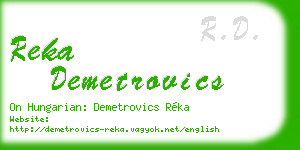 reka demetrovics business card