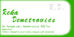 reka demetrovics business card